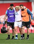 22 April 2023; Marlie Packer of England leaves the pitch to receives medical attention for an injury during the TikTok Women's Six Nations Rugby Championship match between Ireland and England at Musgrave Park in Cork. Photo by Eóin Noonan/Sportsfile