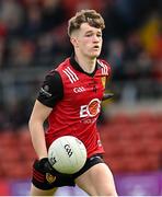 23 April 2023; Daniel McMahon of Down during the Ulster GAA Football Minor Championship Group A match between Down and Donegal at Pairc Esler in Newry, Down. Photo by Ramsey Cardy/Sportsfile