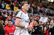 21 April 2023; Kieran Treadwell of Ulster runs out before the United Rugby Championship match between Ulster and Edinburgh at the Kingspan Stadium in Belfast. Photo by Ramsey Cardy/Sportsfile