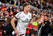 21 April 2023; Stewart Moore of Ulster runs out before the United Rugby Championship match between Ulster and Edinburgh at the Kingspan Stadium in Belfast. Photo by Ramsey Cardy/Sportsfile