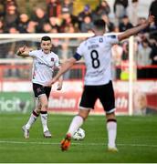 21 April 2023; Darragh Leahy of Dundalk during the SSE Airtricity Men's Premier Division match between Shelbourne and Dundalk at Tolka Park in Dublin. Photo by David Fitzgerald/Sportsfile