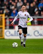 21 April 2023; Alfie Lewis of Dundalk during the SSE Airtricity Men's Premier Division match between Shelbourne and Dundalk at Tolka Park in Dublin. Photo by David Fitzgerald/Sportsfile