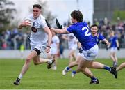 23 April 2023; David Hyland of Kildare in action against Fintan O'Shea of Wicklow during the Leinster GAA Football Senior Championship Quarter-Final match between Kildare and Wicklow at Netwatch Cullen Park in Carlow. Photo by Tyler Miller/Sportsfile
