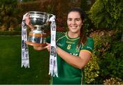 25 April 2023; Captains from twelve Leinster LGFA Counties gathered in the Clanard Court Hotel for the 2023 TG4 Leinster LGFA Championship. Action is underway from Sunday, 30th April. Pictured at the launch is Shauna Ennis of Meath. For more information about the TG4 Leinster LGFA Championships, please see www.leinsterladiesgaelic.ie. Photo by Ben McShane/Sportsfile