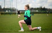 25 April 2023; Dannah O’Brien during a Ireland Women's Rugby squad training session at IRFU High Performance Centre at the Sport Ireland Campus in Dublin. Photo by Ramsey Cardy/Sportsfile