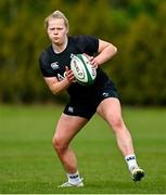 25 April 2023; Dannah O’Brien during a Ireland Women's Rugby squad training session at IRFU High Performance Centre at the Sport Ireland Campus in Dublin. Photo by Ramsey Cardy/Sportsfile