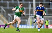 22 April 2023; Barry Dan O'Sullivan of Kerry in action against Jack Kennedy of Tipperary during the Munster GAA Football Senior Championship Semi-Final match between Kerry and Tipperary at Fitzgerald Stadium in Killarney, Kerry. Photo by Brendan Moran/Sportsfile