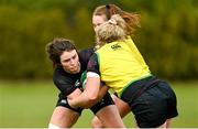 25 April 2023; Deirbhile Nic a Bhaird is tackled by Vicky Irwin during a Ireland Women's Rugby squad training session at IRFU High Performance Centre at the Sport Ireland Campus in Dublin. Photo by Ramsey Cardy/Sportsfile