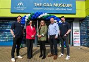 26 April 2023; Director of Services and Solutions at Bord Gáis Energy Teresa Purtill, centre, with, from left, Pádraic Maher, GAA museum director Niamh McCoy, Croke Park Stadium commercial & stadium director Peter McKenna and Lee Keegan at the launch of the Bord Gáis Energy GAA Legends Tour Series 2023. Bord Gáis Energy’s hugely popular GAA Legends Tour will return for 2023 and features a stellar line-up of Gaelic Games icons. For a full schedule of the Bord Gáis Energy GAA Legends Tour and details of how to book a place on a tour, visit crokepark.ie/legends. Booking is essential as the tours sell out quickly. Photo by Brendan Moran/Sportsfile