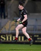 26 April 2023; Odhran Murdock of Down celebrates after scoring his side's first goal during the 2023 EirGrid Ulster U20 Football Championship Final match between Derry and Down at BOX-IT Athletic Grounds in Armagh. Photo by Ben McShane/Sportsfile