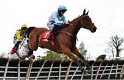27 April 2023; Summerville Boy, with Rachael Blackmore up, during the Ladbrokes Champion Stayers Hurdle on day three of the Punchestown Festival at Punchestown Racecourse in Kildare. Photo by Seb Daly/Sportsfile