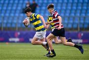 28 April 2023; Action between St Benildus College and Templeogue during the Leinster Rugby South Dublin 7s Finals Day at Energia Park in Dublin. Photo by Ben McShane/Sportsfile