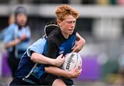 28 April 2023; Action between St Davids and Newpark School during the Leinster Rugby South Dublin 7s Finals Day at Energia Park in Dublin. Photo by Ben McShane/Sportsfile