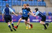 28 April 2023; Action between St Davids and Newpark School during the Leinster Rugby South Dublin 7s Finals Day at Energia Park in Dublin. Photo by Ben McShane/Sportsfile