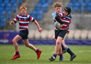 28 April 2023; Action between Templeogue and Newpark School during the Leinster Rugby South Dublin 7s Finals Day at Energia Park in Dublin. Photo by Ben McShane/Sportsfile