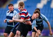 28 April 2023; Action between Templeogue and Newpark School during the Leinster Rugby South Dublin 7s Finals Day at Energia Park in Dublin. Photo by Ben McShane/Sportsfile