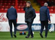 28 April 2023; Shelbourne manager Damien Duff before the SSE Airtricity Men's Premier Division match between Shelbourne and Cork City at Tolka Park in Dublin. Photo by Harry Murphy/Sportsfile