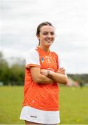 29 April 2023; Armagh joint captain Lucie Loughran before the Electric Ireland Camogie Minor C All-Ireland Championship Semi-Final match between Armagh and Down at Templeport St. Aidan’s in Corrasmongan, Cavan. Photo by Stephen Marken/Sportsfile