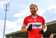 29 April 2023; Conor Glass of Derry before the Ulster GAA Football Senior Championship Semi Final match between Derry and Monaghan at O’Neills Healy Park in Omagh, Tyrone. Photo by Ben McShane/Sportsfile