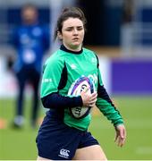 29 April 2023; Nichola Fryday of Ireland warms up before the TikTok Women's Six Nations Rugby Championship match between Scotland and Ireland at DAM Health Stadium in Edinburgh, Scotland. Photo by Paul Devlin/Sportsfile