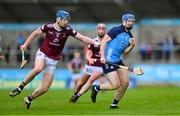 29 April 2023; Conor Burke of Dublin is tackled by Tommy Doyle of Westmeath during the Leinster GAA Hurling Senior Championship Round 2 match between Dublin and Westmeath at Parnell Park in Dublin. Photo by Ray McManus/Sportsfile