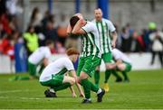 29 April 2023; Sean Murphy of St Michael's AFC reacts during the FAI Junior Cup Final match between St Michael’s AFC and Newmarket Celtic at Jackman Park in Limerick. Photo by Seb Daly/Sportsfile