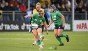 29 April 2023; Dannah O’Brien of Ireland scores a first half penalty during the TikTok Women's Six Nations Rugby Championship match between Scotland and Ireland at DAM Health Stadium in Edinburgh, Scotland. Photo by Paul Devlin/Sportsfile