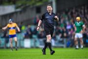 29 April 2023; Referee Colm Lyons during the Munster GAA Hurling Senior Championship Round 2 match between Limerick and Clare at TUS Gaelic Grounds in Limerick. Photo by Piaras Ó Mídheach/Sportsfile