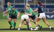 29 April 2023; Sam Monaghan of Ireland tries to break through during the TikTok Women's Six Nations Rugby Championship match between Scotland and Ireland at DAM Health Stadium in Edinburgh, Scotland. Photo by Paul Devlin/Sportsfile