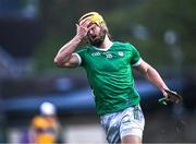 29 April 2023; Tom Morrissey of Limerick reacts after a missed chance during the Munster GAA Hurling Senior Championship Round 2 match between Limerick and Clare at TUS Gaelic Grounds in Limerick. Photo by Piaras Ó Mídheach/Sportsfile