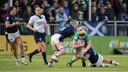 29 April 2023; Sam Monaghan of Ireland is tackled during the TikTok Women's Six Nations Rugby Championship match between Scotland and Ireland at DAM Health Stadium in Edinburgh, Scotland. Photo by Paul Devlin/Sportsfile