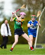 29 April 2023; Aimie Nolan of Carlow during the Electric Ireland Camogie Minor B All-Ireland Championship Semi-Final match between Carlow and Laois at Banagher in Offaly. Photo by Tom Beary/Sportsfile