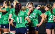 29 April 2023; Dorothy Wall of Ireland looks dejected after the TikTok Women's Six Nations Rugby Championship match between Scotland and Ireland at DAM Health Stadium in Edinburgh, Scotland. Photo by Paul Devlin/Sportsfile