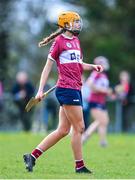 29 April 2023; Holly Dowdall of Westmeath during the Electric Ireland Camogie Minor B All-Ireland Championship Semi Final match between Roscommon and Westmeath at Templeport St. Aidan’s in Corrasmongan, Cavan. Photo by Stephen Marken/Sportsfile