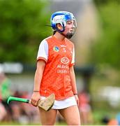 29 April 2023; Lucie Loughran of Armagh during the Electric Ireland Camogie Minor C All-Ireland Championship Semi Final match between Armagh and Down at Templeport St. Aidan’s in Corrasmongan, Cavan. Photo by Stephen Marken/Sportsfile
