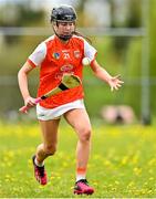 29 April 2023; Ella Hamilton of Armagh during the Electric Ireland Camogie Minor C All-Ireland Championship Semi Final match between Armagh and Down at Templeport St. Aidan’s in Corrasmongan, Cavan. Photo by Stephen Marken/Sportsfile
