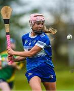 29 April 2023; Lucy Conroy of Laois during the Electric Ireland Camogie Minor B All-Ireland Championship Semi-Final match between Carlow and Laois at Banagher in Offaly. Photo by Tom Beary/Sportsfile