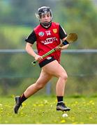 29 April 2023; Niamh McGrath of Down during the Electric Ireland Camogie Minor C All-Ireland Championship Semi Final match between Armagh and Down at Templeport St. Aidan’s in Corrasmongan, Cavan. Photo by Stephen Marken/Sportsfile