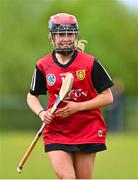 29 April 2023; Lena Mason of Down during the Electric Ireland Camogie Minor C All-Ireland Championship Semi Final match between Armagh and Down at Templeport St. Aidan’s in Corrasmongan, Cavan. Photo by Stephen Marken/Sportsfile