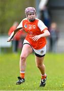 29 April 2023; Meabh Crilly of Armagh during the Electric Ireland Camogie Minor C All-Ireland Championship Semi Final match between Armagh and Down at Templeport St. Aidan’s in Corrasmongan, Cavan. Photo by Stephen Marken/Sportsfile