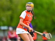 29 April 2023; Caitlin Byrne of Armagh during the Electric Ireland Camogie Minor C All-Ireland Championship Semi Final match between Armagh and Down at Templeport St. Aidan’s in Corrasmongan, Cavan. Photo by Stephen Marken/Sportsfile