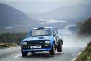 30 April 2023; Jason Black and Karl Egan in their Toyota Starlet RWD in action on special stage 11 Molls Gap during day two of the Assess Ireland International Rally of the Lakes round 4 of the Irish Tarmac Rally Championship at Killarney, Co Kerry. Photo by Philip Fitzpatrick/Sportsfile
