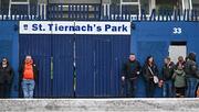 30 April 2023; Supporters queue outside the stadium before the Ulster GAA Football Senior Championship Semi Final match between Armagh and Down at St Tiernach’s Park in Clones, Monaghan. Photo by Ramsey Cardy/Sportsfile