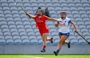 30 April 2023; Amy O'Connor of Cork in action against Iona Heffernan of Waterford during the Munster Senior Camogie Championship Quarter Final match between Cork and Waterford at Páirc Uí Chaoimh in Cork. Photo by Brendan Moran/Sportsfile