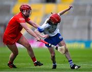 30 April 2023; Lorraine Bray of Waterford in action against Saoirse McCarthy of Cork during the Munster Senior Camogie Championship Quarter Final match between Cork and Waterford at Páirc Uí Chaoimh in Cork. Photo by Brendan Moran/Sportsfile