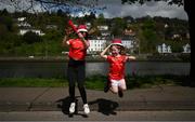 30 April 2023; Cork supporters Nollaig, age 12, left, and April Breen, age 8, from Mallow before the Munster GAA Hurling Senior Championship Round 2 match between Cork and Waterford at Páirc Uí Chaoimh in Cork. Photo by David Fitzgerald/Sportsfile
