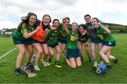 30 April 2023; Kerry players celebrate following the Electric Ireland Camogie Minor C All-Ireland Championship Semi Final match between Kerry and Wicklow at St. Flannan's Park in Moneygall, Tipperary. Photo by Tom Beary/Sportsfile