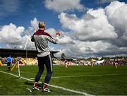 30 April 2023; Galway manager Henry Shefflin reacts during the Leinster GAA Hurling Senior Championship Round 2 match between Kilkenny and Galway at UPMC Nowlan Park in Kilkenny. Photo by Harry Murphy/Sportsfile