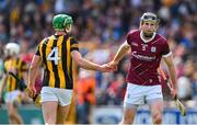 30 April 2023; Tommy Walsh of Kilkenny and Padraic Mannion of Galway shake hands after the Leinster GAA Hurling Senior Championship Round 2 match between Kilkenny and Galway at UPMC Nowlan Park in Kilkenny. Photo by Ray McManus/Sportsfile