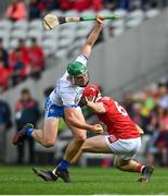 30 April 2023; Jack Prendergast of Waterford in action against Ciaran Joyce of Cork during the Munster GAA Hurling Senior Championship Round 2 match between Cork and Waterford at Páirc Uí Chaoimh in Cork. Photo by David Fitzgerald/Sportsfile